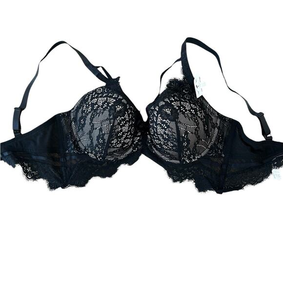 NWOT Hunkemoller Marilee Padded Underwired Longline Black Bra – Sz 34DD - Picture 4 of 6